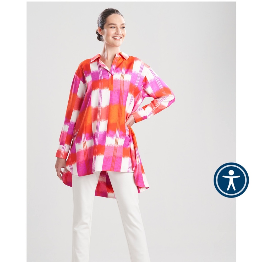 Natori Boro Cotton Silk Top